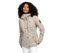 MARIKOO B802 Veste d'hiver chaude doublée en fourrure pour femme, S