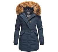 Marikoo B808 Parka d'hiver pour femme avec capuche - Bleu - S