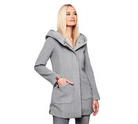 Marikoo B819 Manteau d'hiver pour femme - Gris - XX-Large