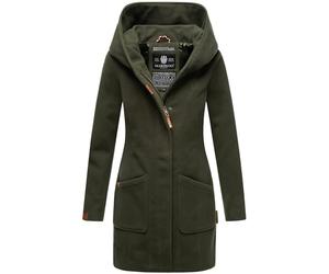 Marikoo B819 Veste pour femme - Trench coat - Veste d'hiver mi-saison - Parka longue, Vert olive, S