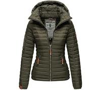 MARIKOO B839 Veste matelassée mi-saison pour femme, olive, S