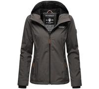 MARIKOO B862 Veste de mi-saison pour femme, légèrement doublée, à capuche, anthracite, XXL