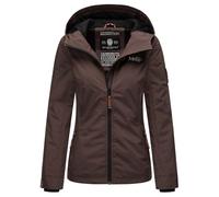 MARIKOO B862 Veste de mi-saison pour femme, légèrement doublée, à capuche, chocolat, L