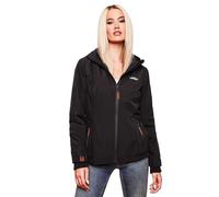 MARIKOO B862 Veste de mi-saison pour femme, légèrement doublée, à capuche, Noir , S