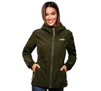 MARIKOO B862 Veste de mi-saison pour femme, légèrement doublée, à capuche, olive, XL