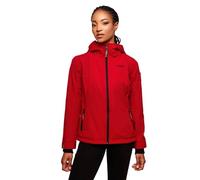 MARIKOO B862 Veste de mi-saison pour femme, légèrement doublée, à capuche, rouge, M