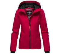 MARIKOO B862 Veste mi-saison légère doublée à capuche courte pour femme, fuchsia, M
