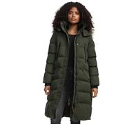 MARIKOO B890 Longue veste d'hiver chaude matelassée avec capuche pour femme
