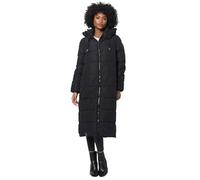 MARIKOO B985 Veste d'hiver matelassée longue pour femme, Noir , S