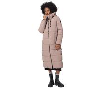 MARIKOO B985 Veste d'hiver matelassée longue pour femme, Taupe-Grey, L