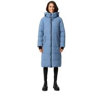 MARIKOO B989 Veste d'hiver matelassée à capuche chaude pour femme, Bleu Dusty, XS