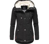 Marikoo Bikoo veste d'hiver en coton pour dame avec capuche Noir 4XL