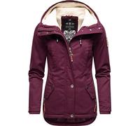 Marikoo Bikoo veste d'hiver en coton pour dame avec capuche Vin Rouge XS