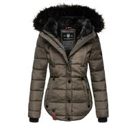 Marikoo Femme D'Hiver Doudoune Courte Parka Manteau Rembourré Avec Capuche Lotus