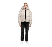 MARIKOO Glimini 16 Veste d'hiver matelassée pour femme | Longueur : taille courte | Degré de chaleur 3 sur 3 - Doublure chaude | Léger | Look court bouffant mat scintillant