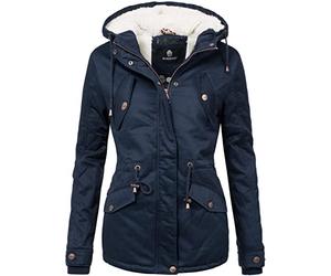 Marikoo Manolya veste en coton d'hiver pour dame Bleu Foncé 3XL
