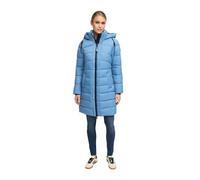 MARIKOO Manteau d'hiver pour femme (S-3XL) - Matelassé, capuche amovible - N075, Bleu poudré, XL