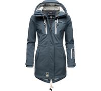 MARIKOO Manteau fonctionnel 'Zimtzicke' bleu-gris / blanc, Taille XS