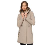 MARIKOO Manteau softshell pour femme avec capuche B965, Taupe-Grey, S