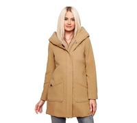MARIKOO Manteau trench pour femme, manteau d'hiver, veste de transition, parka longue, B819, camel, M