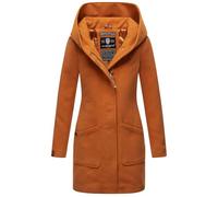 MARIKOO Manteau trench pour femme, manteau d'hiver, veste de transition, parka longue, B819, Cannelle, L