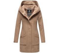 MARIKOO Manteau trench pour femme, manteau d'hiver, veste de transition, parka longue, B819, Taupe-Grey, 3XL