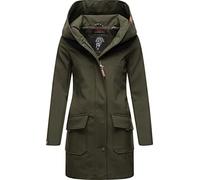 Marikoo - Mayleen - Veste softshell longue pour femme - Manteau d'extérieur imperméable avec capuche - XS-3XL, Olive, XXXL