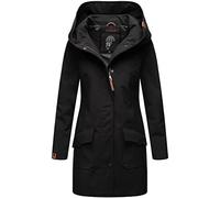 Marikoo - Mayleen - Veste softshell longue pour femme - Manteau d'extérieur imperméable avec capuche - XS-3XL, Schwarz, M