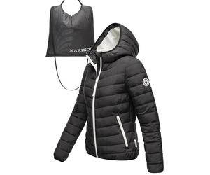 MARIKOO Mich EIN S à 3XL Veste de mi-saison légère pour femme, veste matelassée courte avec sac de transport cousu à l'intérieur pour un rangement facile et une suspension pratique