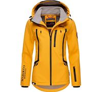MARIKOO Mount-Cho-Oyu Mount-Cho-Oyu Veste fonctionnelle imperméable pour femme avec capuche amovible, Jaune ambre, XXL