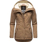 MARIKOO Parka d’hiver 'Bikoo' noisette / blanc, Taille S