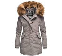 Marikoo Parka d'hiver pour femme - Manteau d'hiver chaud avec capuche - B808 - Gris - M