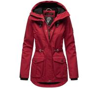 MARIKOO Parka pour femme avec capuche - Coupe-vent et imperméable - Légèrement doublée - B931, Rouge, XL