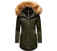 Marikoo Sanakoo Veste d'hiver Parka avec Capuche pour Dame Olive S
