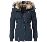MARIKOO Veste d’hiver 'Nekoo' mastic / écru / bleu marine / cognac, Taille XXL