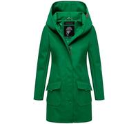 MARIKOO Mayleen Veste demi-saison pour femme en softshell imperméable et respirant avec capuche, Vert émeraude, 3XL