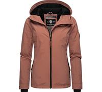 Marikoo - Veste de transition pour femme - Légèrement doublée - Avec capuche mûre - Tailles XS-XXL, terracotta, XS