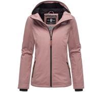 MARIKOO Veste demi-saison courte légèrement doublée pour femme avec doublure en jersey et grande capuche Mûre XS à 6XL, mauve, M