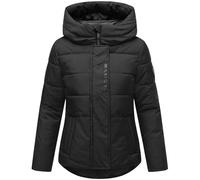 MARIKOO Veste d'hiver chaude matelassée pour femme avec bretelles de sac à dos intégrées avec Elira 16 XS à 3XL, Noir , M