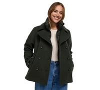 MARIKOO Veste d'hiver pour femme (S-3XL) - Veste Kaban avec 4 poches, col montant et doublé (amovible), veste chaude pour femme - N044, Vert olive foncé, XXL