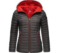 Marikoo Veste légère pour femme veste de mi-saison matelassée avec capuche Asraa XS-3XL, anthrazit, XS