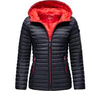 Marikoo Veste légère pour femme veste de mi-saison matelassée avec capuche Asraa XS-3XL, bleu marine, S