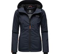 Marikoo Veste de mi-saison pour femme avec capuche légèrement rembourrée B862 - Bleu - M