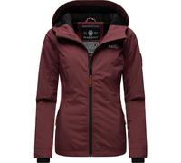 Marikoo Veste de mi-saison pour femme avec capuche légèrement rembourrée B862 - Rouge - L