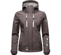 MARIKOO Veste softshell demi-saison pour femme avec capuche Kleinezicke XS à 3XL, gris, L