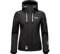 MARIKOO Veste softshell demi-saison pour femme avec capuche Kleinezicke XS à 3XL, Noir , XL