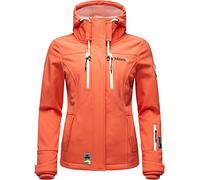 MARIKOO Veste softshell mi-saison avec capuche pour femme, corail, L