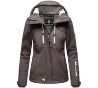 MARIKOO Veste softshell pour femme - Imperméable - B864, gris, M