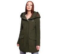 MARIKOO Veste softshell pour femme - Imperméable - Longue - B856, olive, M