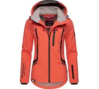 MARIKOO Veste Softshell pour Femmes, Veste Fonctionnelle Imperméable avec Capuche Amovible Mount-Cho-Oyu XS-XXL, corail, M